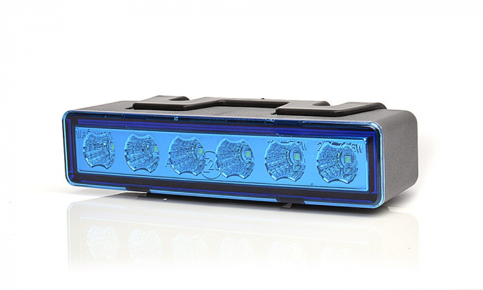Lampa avertizare stroboscop LED albastru 12v-24v [2]