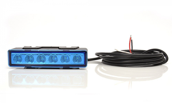 Lampa avertizare stroboscop LED albastru 12v-24v [3]