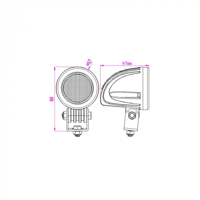 Lampa lucru mini1LED 12v-24v [2]