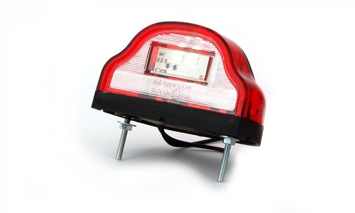 Lampa numar circulatie rosu 2LED 12V-24V [4]