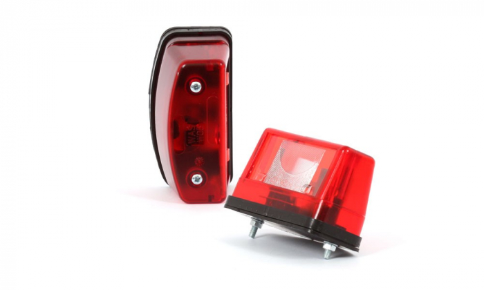 Lampa numar circulatie rosu cu bec 12v-24V [2]