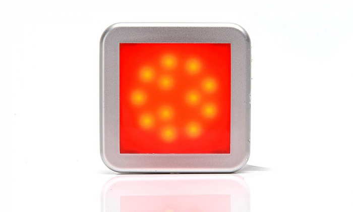 Lampa pozitie spate 12LED patrat mat 12V-24V [3]