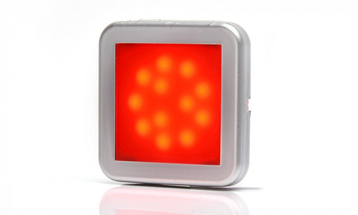 Lampa pozitie spate 12LED patrat mat 12V-24V [2]