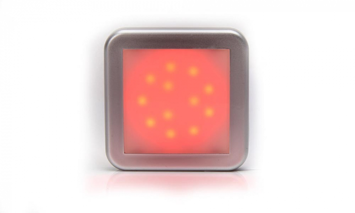 Lampa pozitie spate 12LED patrat mat 12v-24v [3]
