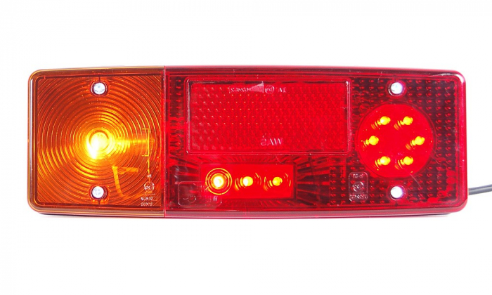 Lampa spate dreptunghiulara combinata LED si bec [2]