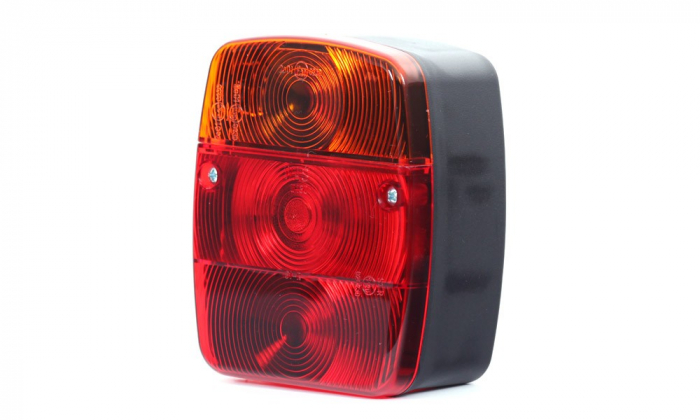 Lampa spate patrat cu bec 12V-24V [2]