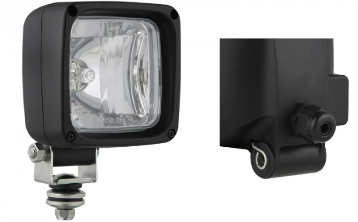 Lampa utilaje de lucru patrat cu bec WS 12V-24V [2]