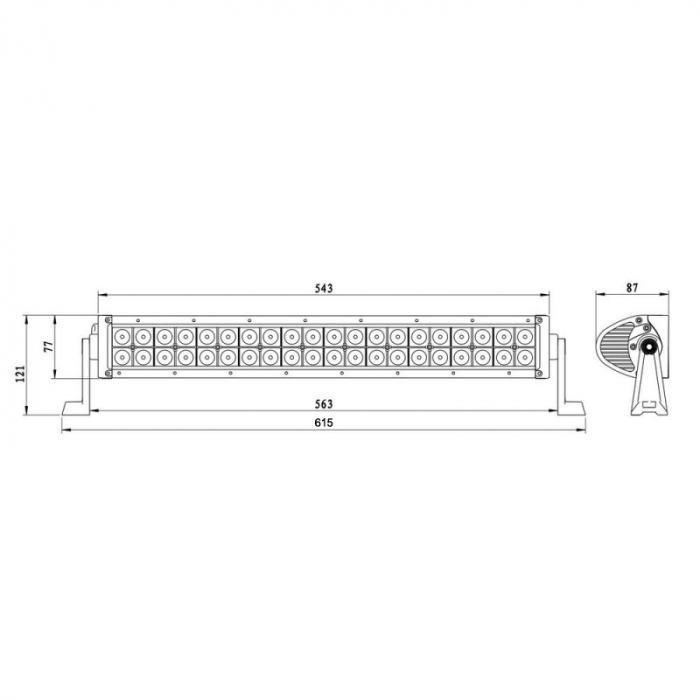Proiector ledbar 40LED 12V-24V 630mm [2]