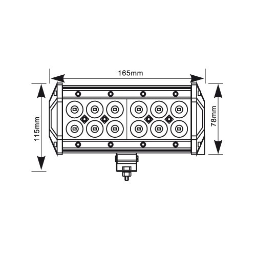 Proiector ledbar camuflaj 12LED 12V-24V  165mm [3]