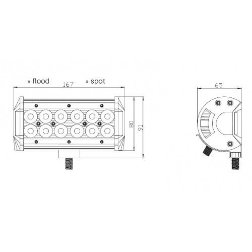 Proiector ledbar combo12LED 12V-24V  167mm [2]