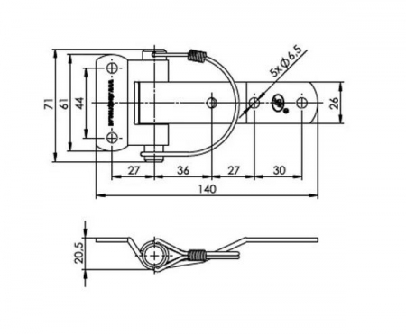 Balama remorca cu arc din otel inoxidabil SPP 106A [2]