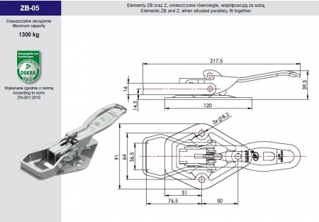 Contraplaca inchizator oblon remorca Z-01A [3]
