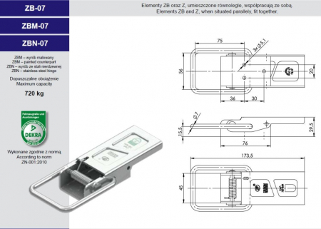 Contraplaca inchizator oblon remorca Z-07 [1]