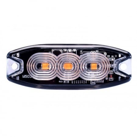 Lampi avertizoare cu LED - Lampa avertizare stroboscop 3LED portocaliu
