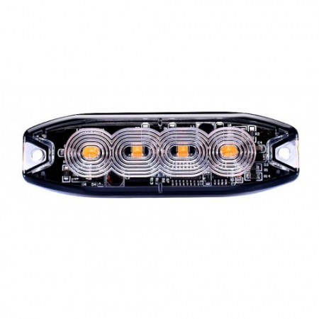 Lampi avertizoare cu LED - Lampa avertizare stroboscop 4LED portocaliu