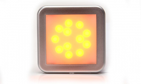 Lampa pozitie laterala 12LED patrat mat 12v-24v [2]