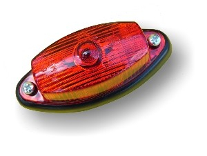 Lampa pozitie ovala cu bec rosu 12v-24v [2]