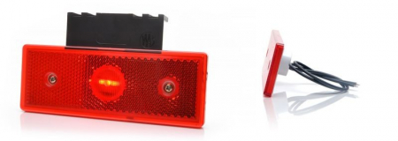 Lampa pozitie RECT1 LED RED 12-24V [2]