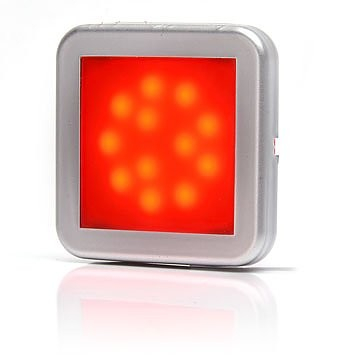 Lampi auto LED - Lampa pozitie spate 12LED patrat mat 12V-24V