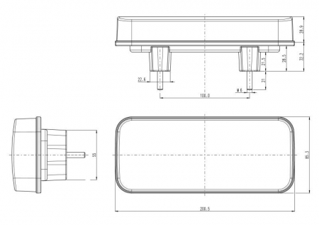 Lampa remorca LED NEON 5F MODUL 12V [6]
