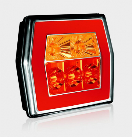 Lampi numar LED - Lampa remorca spate hexagon LED 12V-24V