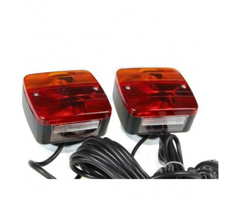 Lampi auto bec - Lampa spate bec cu magnet  cu cablu mufa 7 pini  set