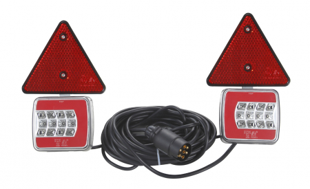 Lampi multifunctionale LED - Lampi spate 25LED 12V-24V cu magnet si triunghi set