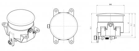 Proiector DRL LED 12-24V [6]