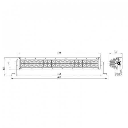 Proiector ledbar 40LED 12V-24V 630mm [1]
