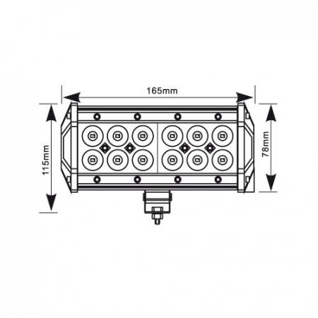 Proiector ledbar camuflaj 12LED 12V-24V  165mm [2]