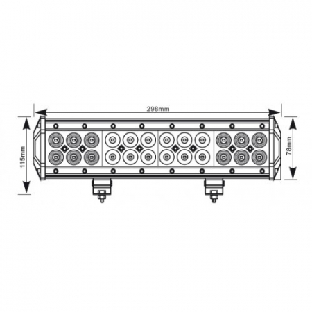 Proiector ledbar camuflaj 24LED 12V-24V  298mm [1]