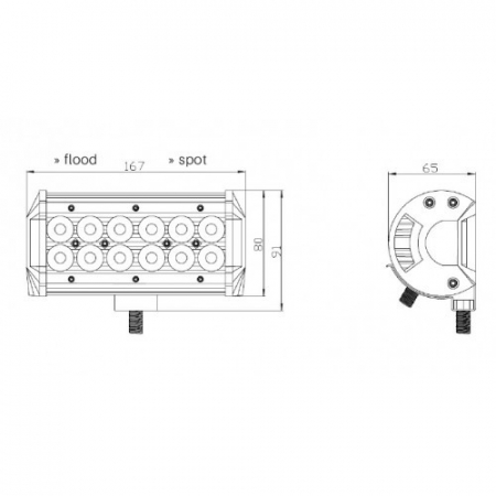 Proiector ledbar combo12LED 12V-24V  167mm [1]