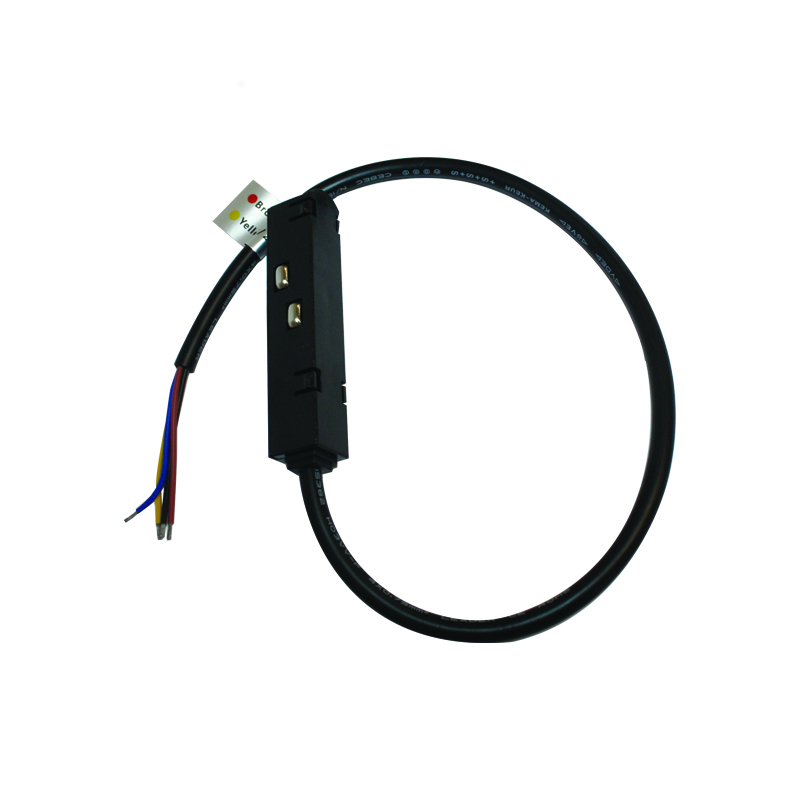 Alimentator electric negru mat negru mat pentru sina magnetica 48V Dc cu cablu de 0.5M [1]