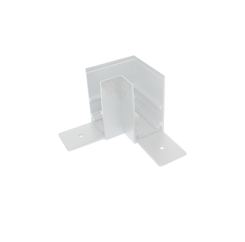 Conector alb mat 90° pentru sina aplicata/suspendata [1]