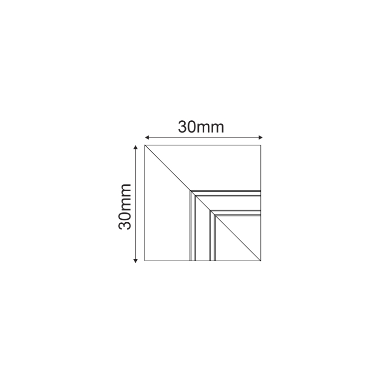 Conector de colt incastrat negru mat 90° pentru mini sina magnetica TRIMLESS TMT*MB [2]