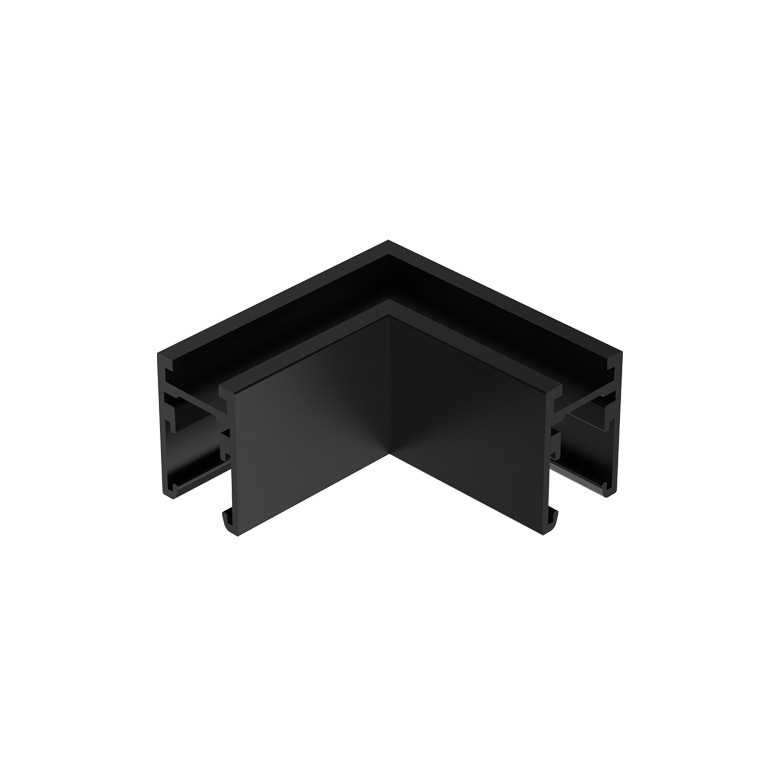 Conector de colt negru 90° pentru mini sina magnetica surspendata TMS*MB [1]