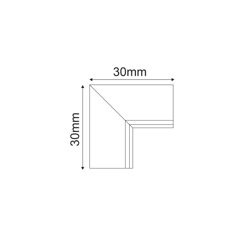 Conector de colt negru mat 90° pentru mini sina magnetica TRIMLESS TMT*MB [2]