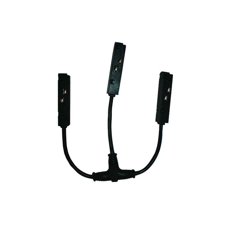 Conector electric de T negru mat pentru sina magnetica 48V Dc [1]
