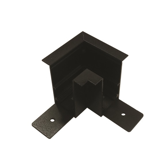 Conector negru mat la 90° pentru sina incastrata [1]