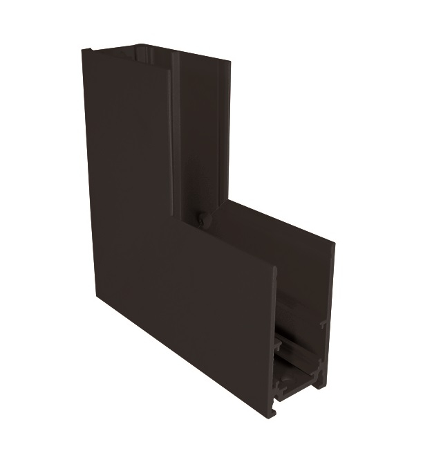 Conector interior negru mat la 90° pentru sina  aplicata/suspendata [1]