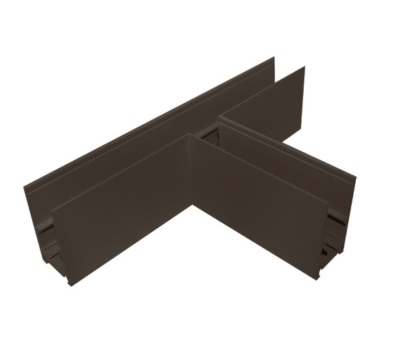 Conector negru mat "T" pentru sina aplicata/suspendata [1]