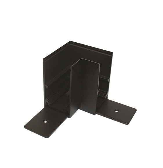 Conector negru mat  90° pentru sina aplicata/suspendata [1]