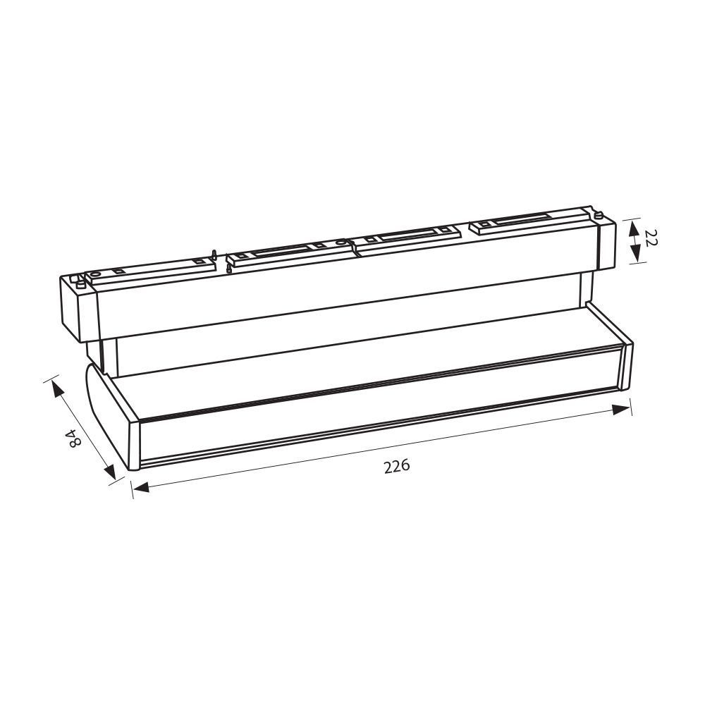 Corp de iluminat magnetic LED CORSO LED ∙ 12W ∙ Negru ∙ 3000K [2]