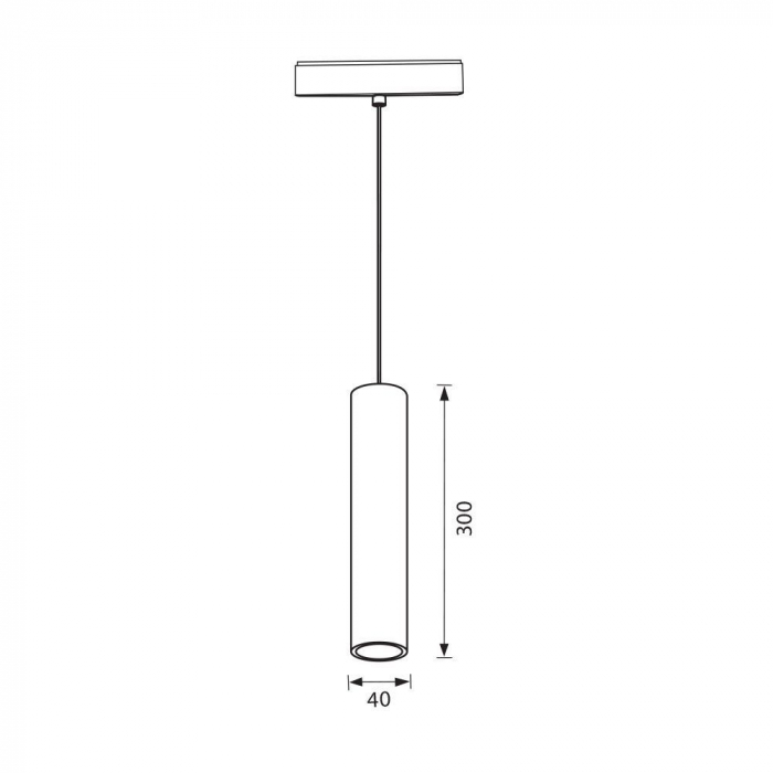 Corp de iluminat magnetic LED LONG LED ∙ 12W ∙ Negru ∙ 3000K [2]