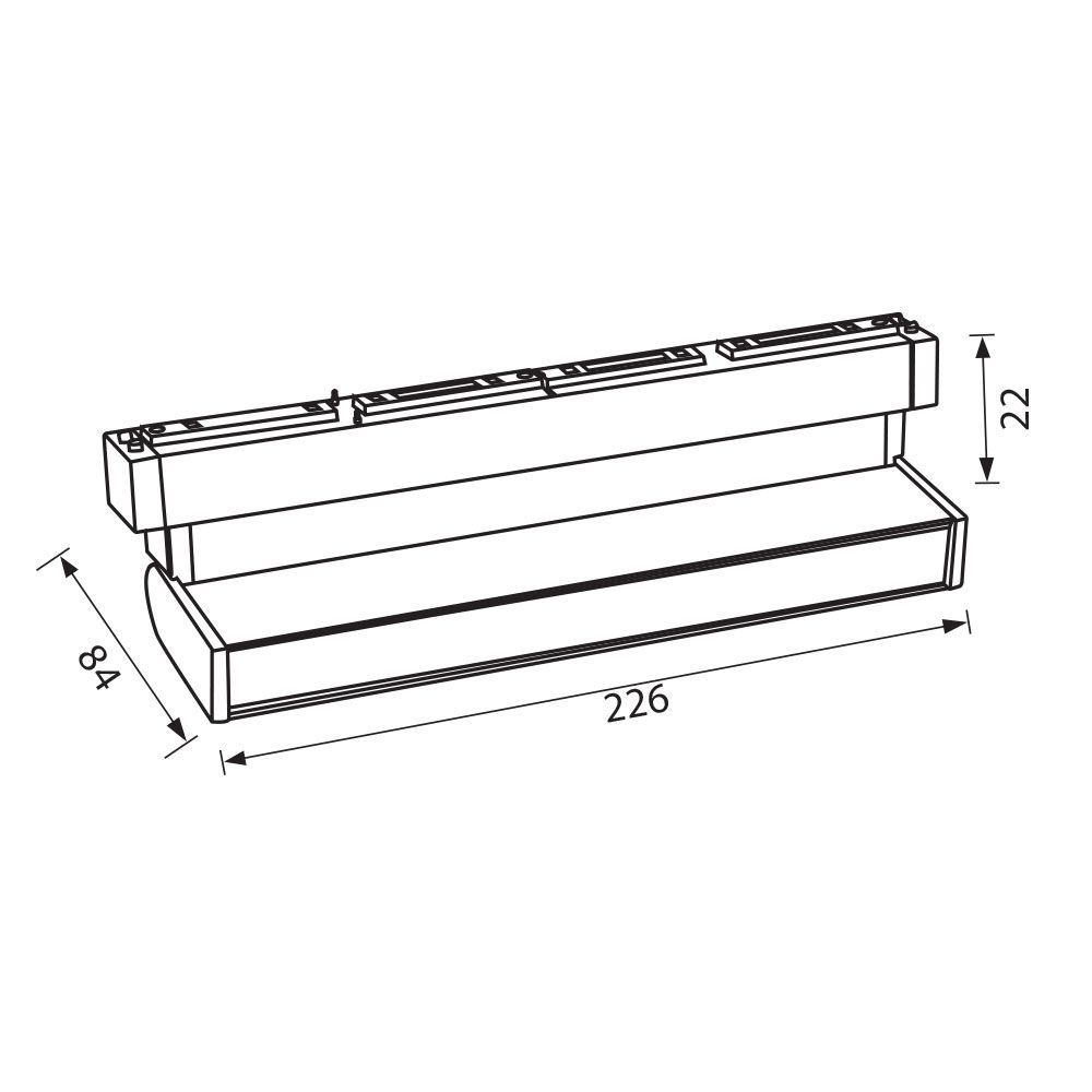 Corp de iluminat magnetic LED ULTIMO LED ∙ 12W ∙ Negru ∙ 3000K [2]