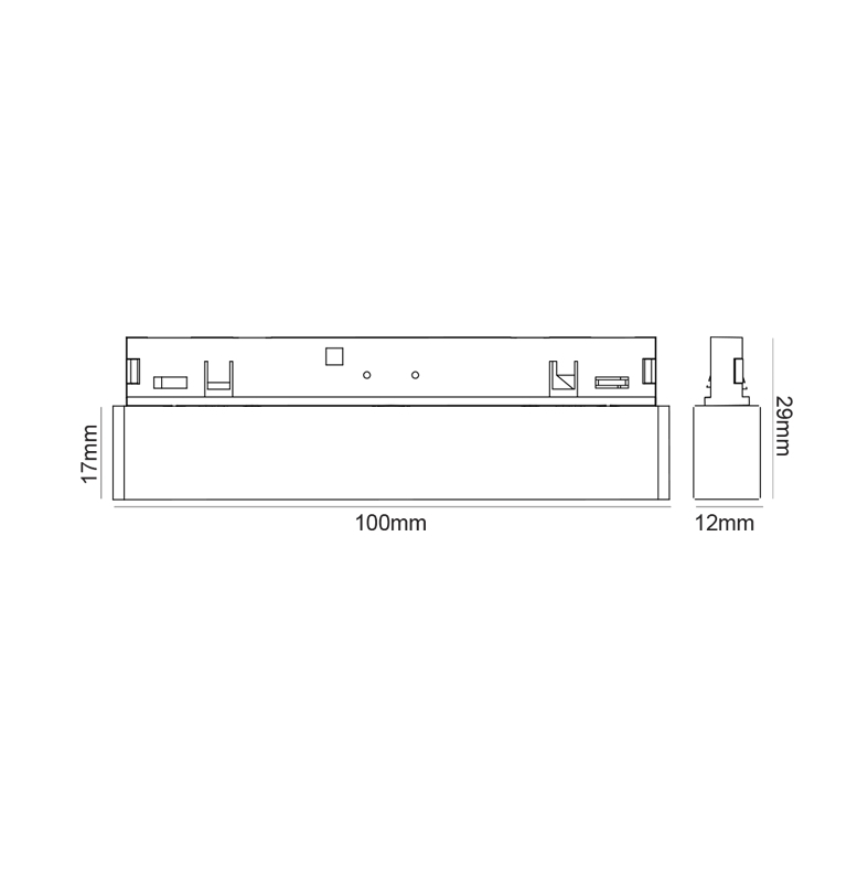 Mini Corp De Iluminat Magnetic Negru 24V DC 5W 3000K 240LM 36° RA90 5 ANI L100MM [2]