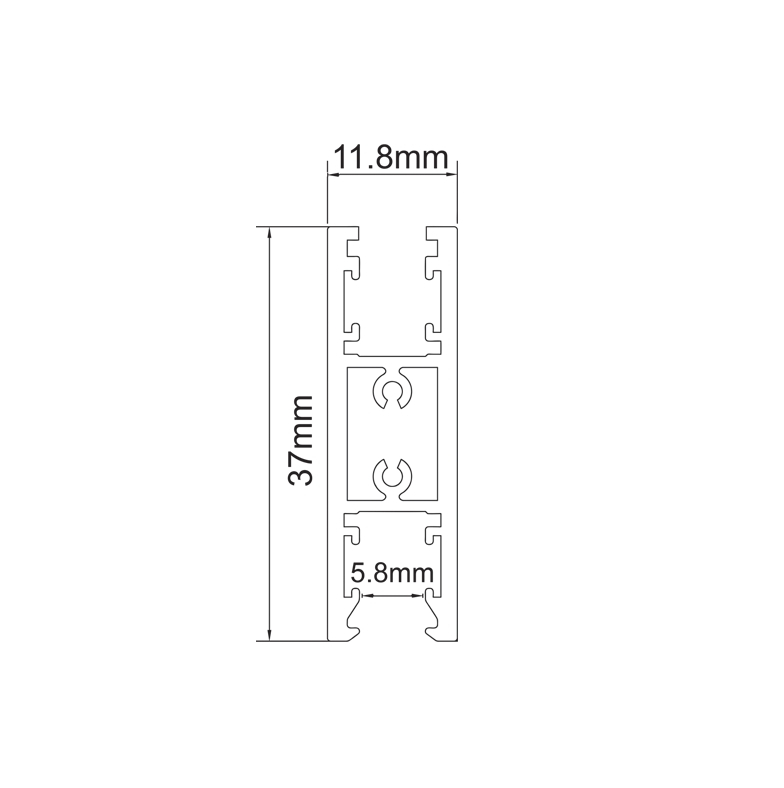Mini sina magnetica sus/jos 24V DC 2M negru mat [2]