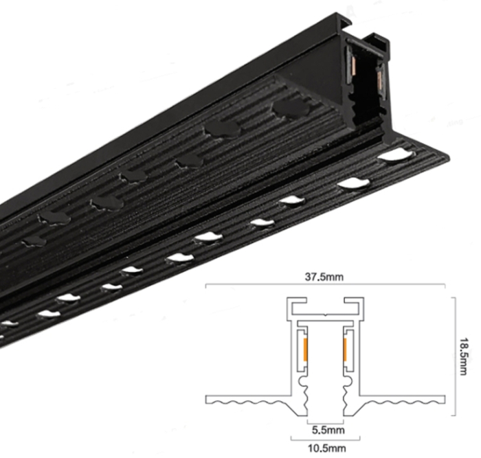 Sina magnetica mini 24V DC negru mat incastrat 2M [2]