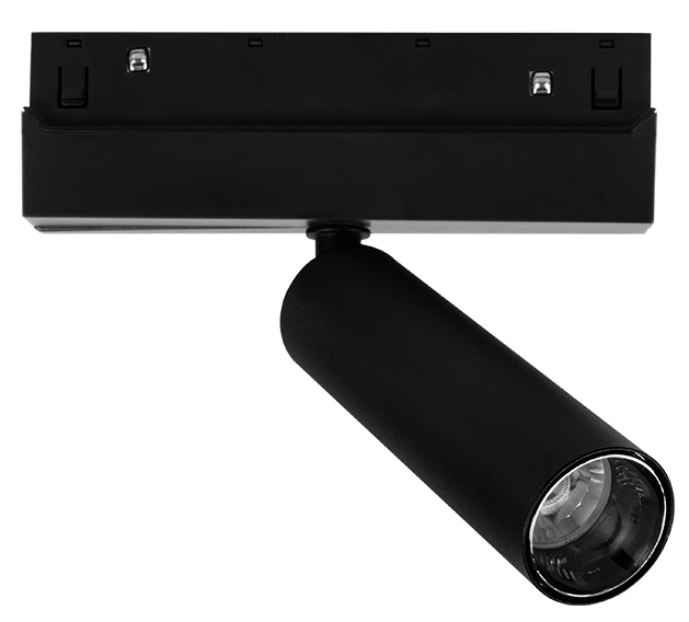 Mini spot led magnetic negru mat 48V Dc 8W 3000K 800Lm 24° osram Ra90 Φ30*110mm [2]