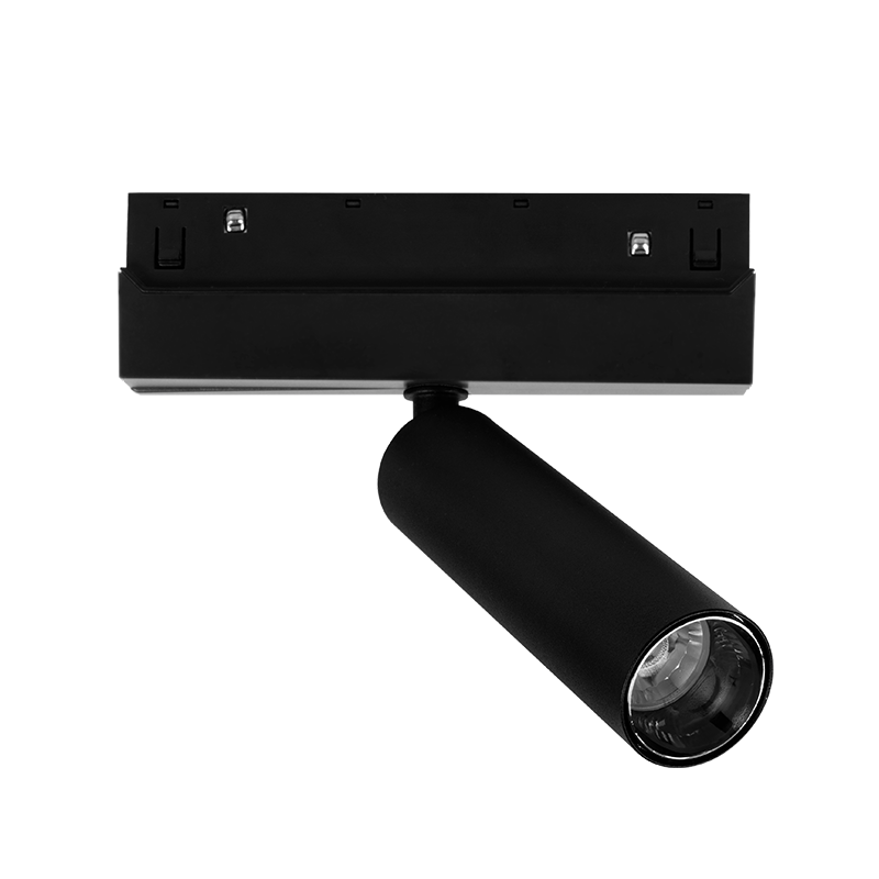 Mini spot led magnetic negru mat 48V Dc 8W 3000K 800Lm 24° osram Ra90 Φ30*110mm [1]